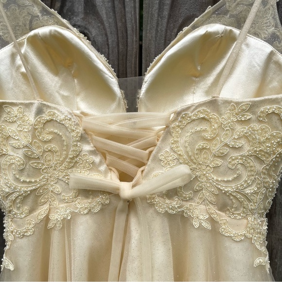 Dress Sparkly Tulle Short For Teens color cream size 6 - Picture 7 of 11